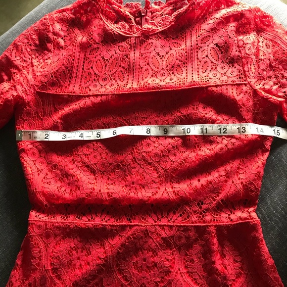 Lulu's Red Lace Dress - Picture 8 of 8